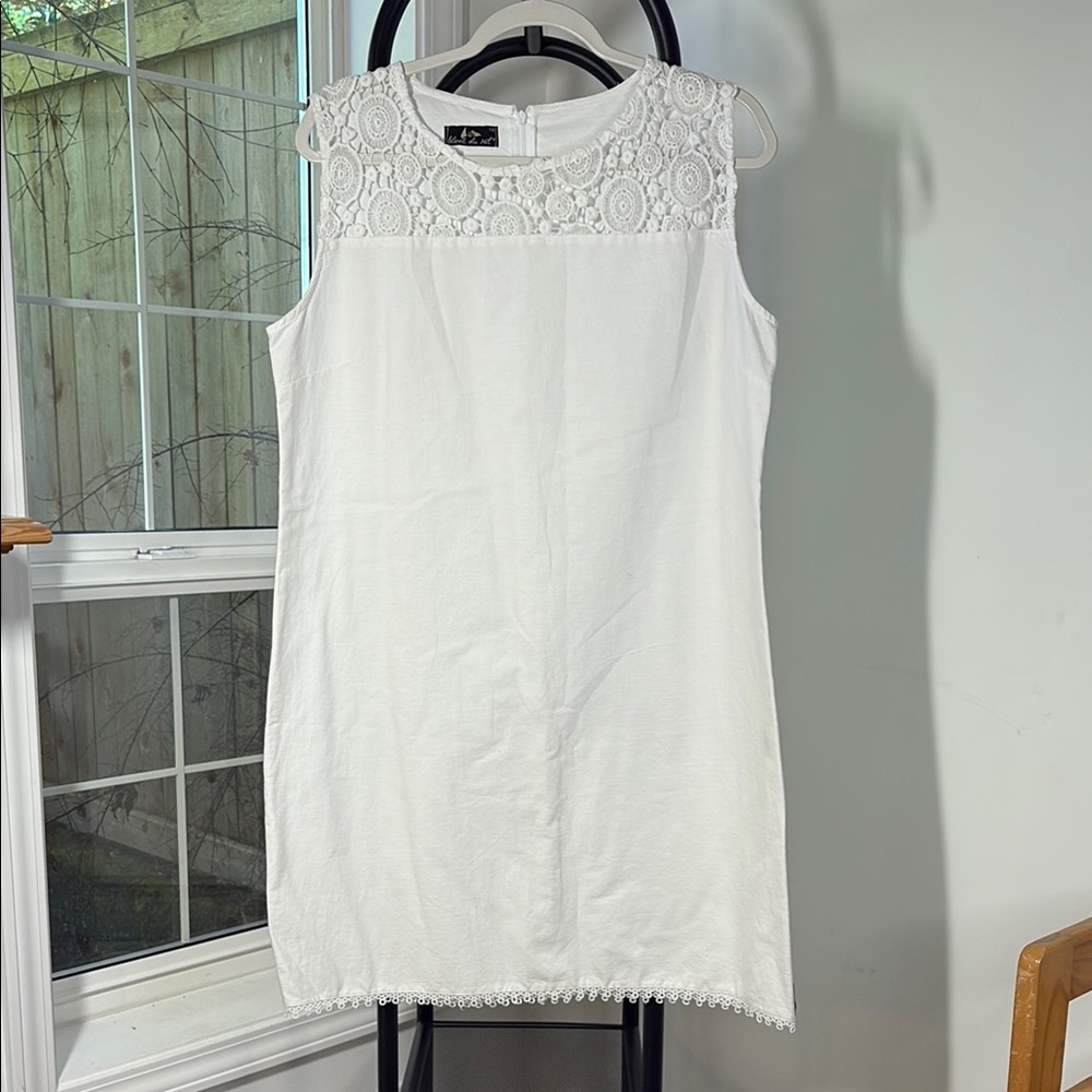 Blanc Du Nil 100% Cotton Crocheted Dress